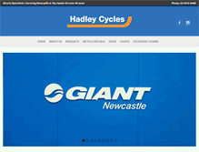 Tablet Screenshot of hadleycycles.com.au